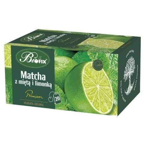 BiFix ceai matcha cu mentă și lime, 20x2g