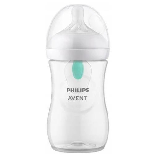 Biberon AVENT Natural Response cu capac din plută AirFree 1m+ SCY673/01, 260ml
