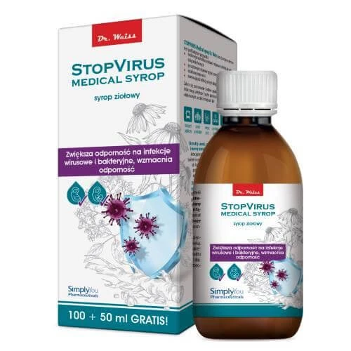 Dr. Weiss StopVirus sirop medical pe bază de plante, 150 ml