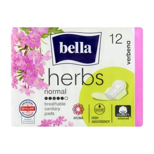 Prosoape sanitare Bella Herbs Normal Verbena, 12 buc