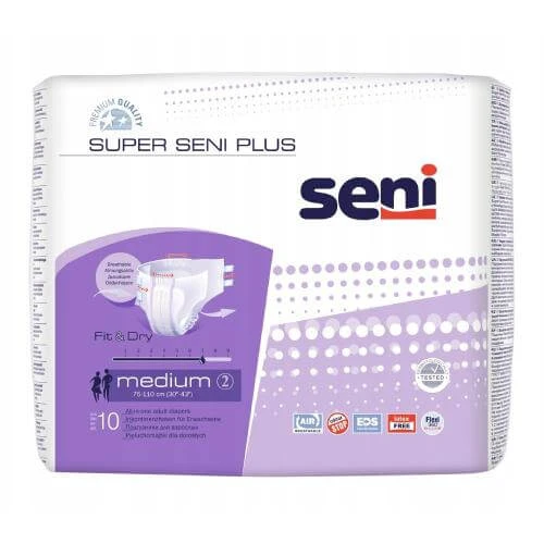 Seni Super Plus Scutece medii pentru adulți, 10 buc
