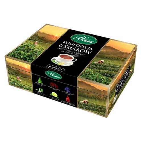 BiFix Set de ceaiuri negre expres Compoziție de 6 arome, 60x2g