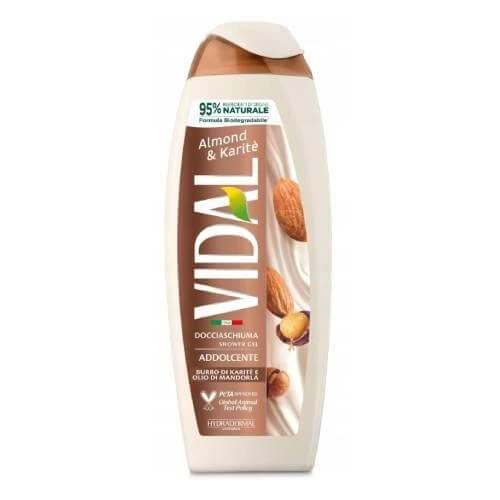 Gel de duș Vidal Almond & Karite cu unt de shea și ulei de migdale, 600 ml