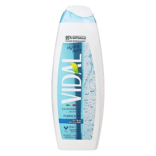 Gel de duș Vidal Hydra Pure cu apă micelară, 600 ml
