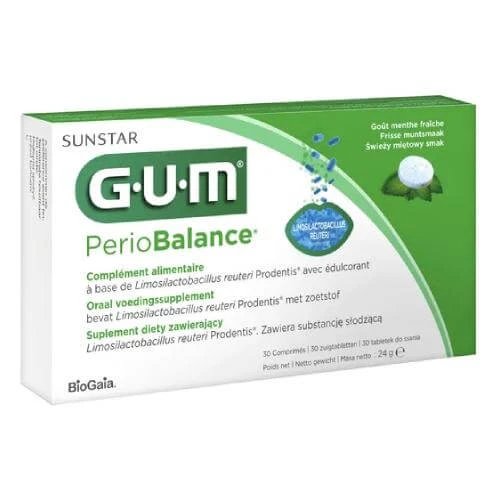 SUNSTAR GUM PerioBalance pastiluțe, 30 comprimate