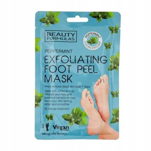 BEAUTY FORMULAS Mască de exfoliere și peeling pentru picioare, 1 pereche