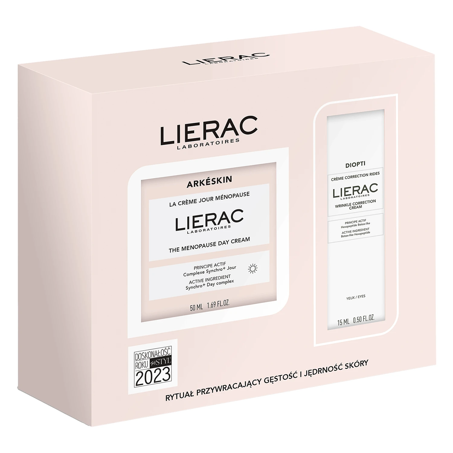 Set Lierac Arkeskin, cremă de zi, 50 ml + cremă de ochi antirid, 15 ml