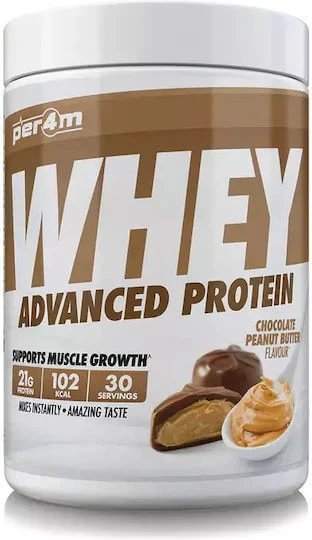 Per4m Whey Advanced Proteină Din Zer cu Aromă Unt de arahide cu ciocolată 900gr