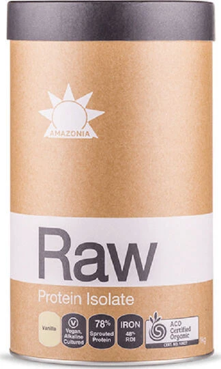 Amazonia Raw Protein Isolate Organic Fără Gluten & Lactoză cu Aromă Vanilie 1kg