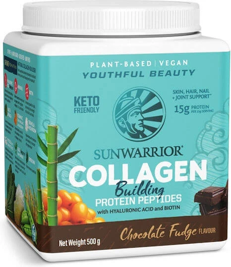 Sunwarrior Collagen Fara lactoza cu Aromă Ciocolată Fudge 500gr