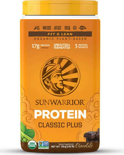 Sunwarrior Classic Plus Organic Fără Gluten & Lactoză cu Aromă Ciocolata 750gr