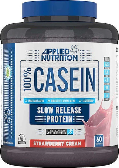 Applied Nutrition 100% Casein Fără gluten cu Aromă Crema de căpșuni 1.8kg