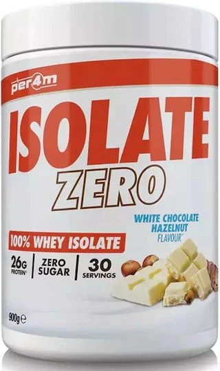 Per4m Isolate Zero Proteină Din Zer cu Aromă Ciocolată albă cu alune 900gr