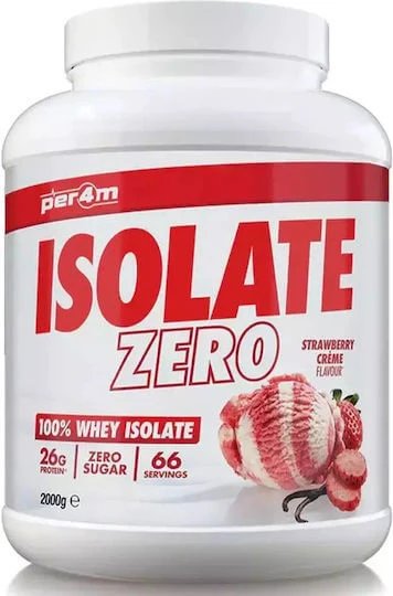 Per4m Isolate Zero Proteină Din Zer cu Aromă Strawberry Creme 2kg
