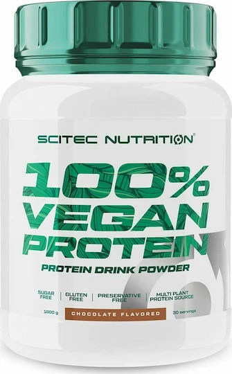 Scitec Nutrition 100% Vegan Protein Fără Gluten & Lactoză cu Aromă Ciocolata 1kg