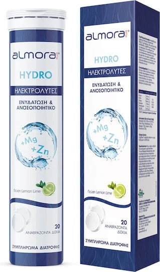 almora PLUS® HYDRO Electroliți pentru Hidratarea Organismului & Întărirea Sistemului Imunitar Lămâie 20 file de ef