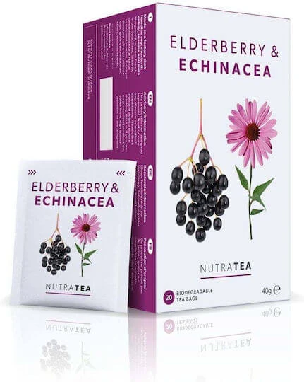 NutraTea Elderberry & Echinacea 40gr 20 pliculețe Sambucus
