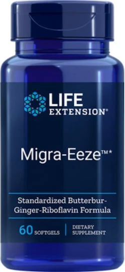 Life Extension Migra-Eeze Butterbur standardizat Butterbur Ginger Riboflavină Formula standardizată 60 softgels