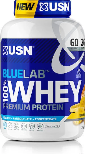 USN BlueLab 100% Whey Premium Proteină Din Zer cu Aromă Banană 2kg