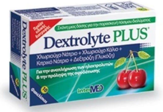 InterMed Dextrolyte Plus Cireș 12 pliculețe