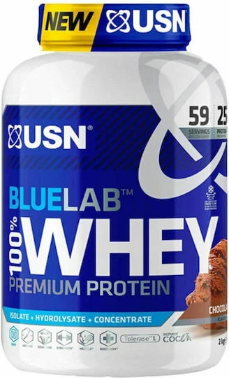 USN BlueLab 100% Whey Premium Proteină Din Zer cu Aromă Ciocolata 2kg