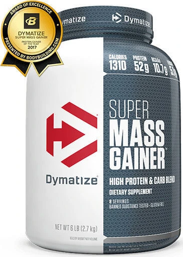 Dymatize Super Mass Gainer cu Creatină Fără gluten cu Aromă Gourmet Vanilla 2.943kg