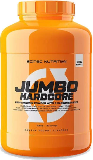 Scitec Nutrition Jumbo Hardcore Fără Gluten & Lactoză cu Aromă Ciocolată albă 3.06kg