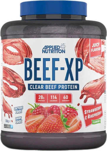 Applied Nutrition Beef-xp Fara lactoza cu Aromă Căpșuni și zmeură 1.8kg