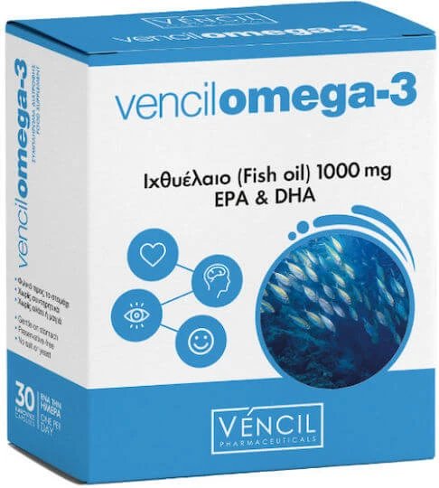 Vencil Omega - 3 Ulei de pește 30 capace Unflavoured