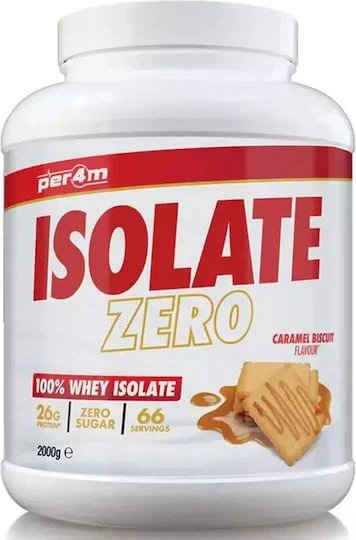 Per4m Isolate Zero Proteină Din Zer cu Aromă Biscuiți cu caramel 2kg