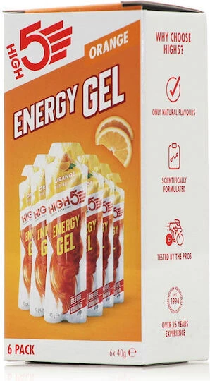 High5 Energy Gel Portocaliu 6x6.666666666666667gr