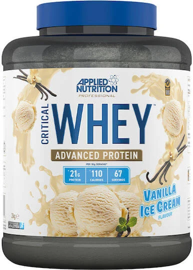 Applied Nutrition Critical Whey Proteină Din Zer Fără gluten cu Aromă Înghețată de vanilie 2kg