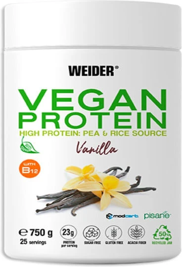 Weider Vegan Protein Fără Gluten & Lactoză cu Aromă Vanilie 750gr