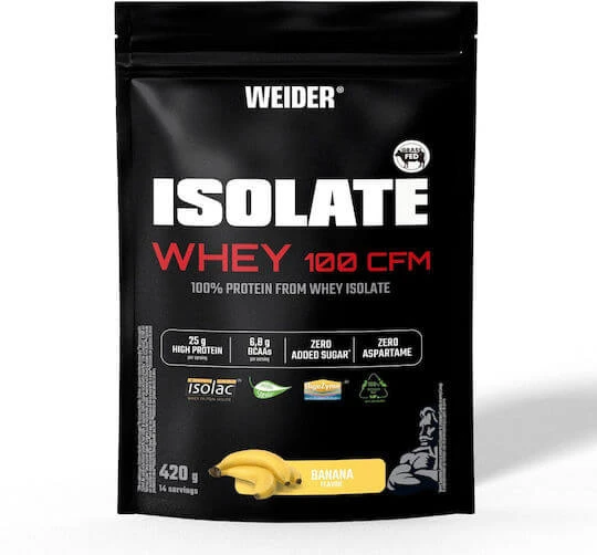 Weider Isolate Whey 100 CFM Proteină Din Zer cu Aromă Banană 420gr