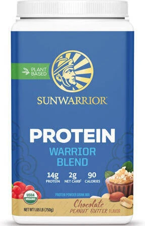 Sunwarrior Warrior Blend Organic Fără Gluten & Lactoză cu Aromă Unt de arahide cu ciocolată 750gr