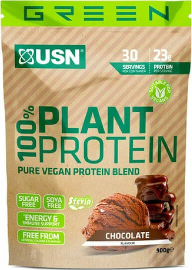 USN 100% Plant Protein Fără Gluten & Lactoză cu Aromă Ciocolata 900gr