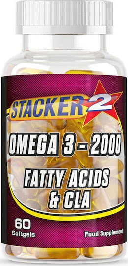 Stacker 2 Omega 3 2000 Ulei de pește 60 softgels Unflavoured