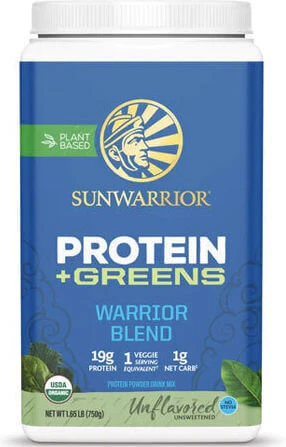 Sunwarrior Protein Plus Greens Organic Fără Gluten & Lactoză 750gr