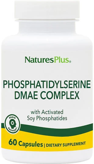 Nature's Plus Phosphatidylserine DMAE Complex cu fosfați de soia activată 60 Capsule