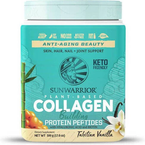 Sunwarrior Building Protein Peptides Fără Gluten & Lactoză cu Aromă Tajitian Vanilla 500gr