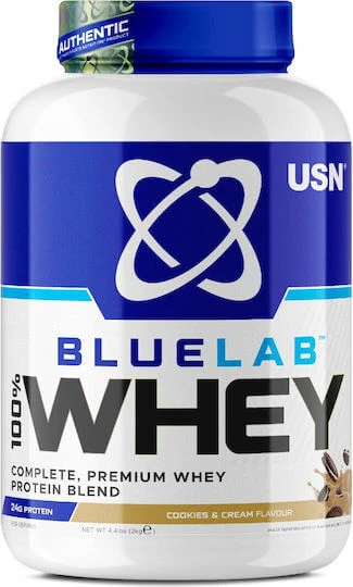 USN Bluelab 100% Whey Premium Protein Proteină Din Zer cu Aromă Fursecuri și cremă 2kg