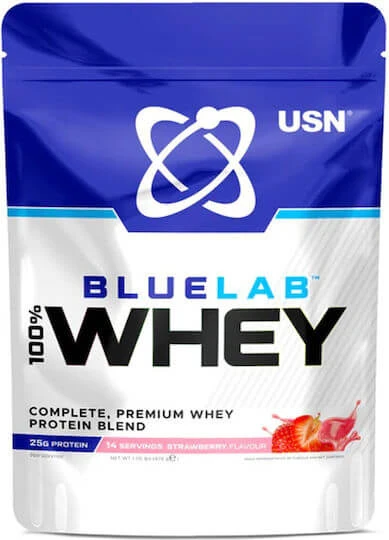 USN BlueLab 100% Whey Premium Proteină Din Zer cu Aromă Căpșuni 476gr