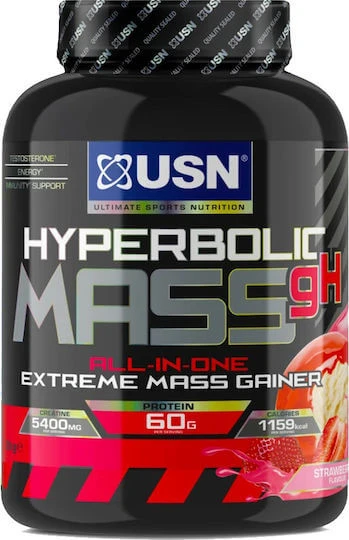 USN Hyperbolic Mass gH cu Creatină & Aromă Căpșuni 2kg