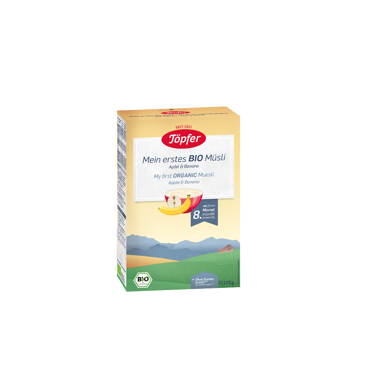 Primul meu musli cu mere si banane, de la 8 luni, 175g, Topfer