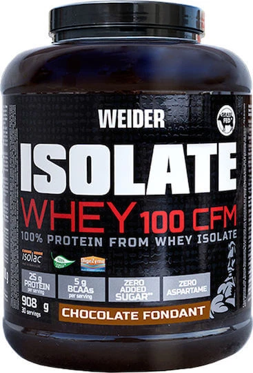 Weider Isolate Whey 100 CFM Proteină Din Zer cu Aromă Fondant de ciocolată 908gr
