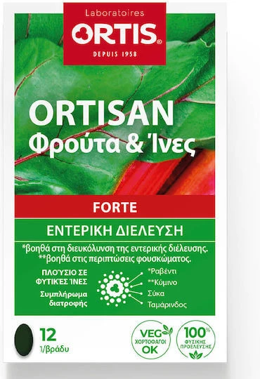 Ortis Ortisan Forte Fructe & Fibre 12 x 1 tablete
