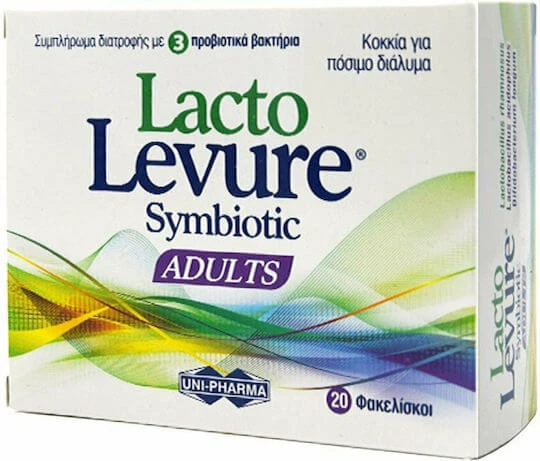 UNI-PHARMA Lacto Levure Symbiotic Adults Probiotice 20 pliculețe Lămâie