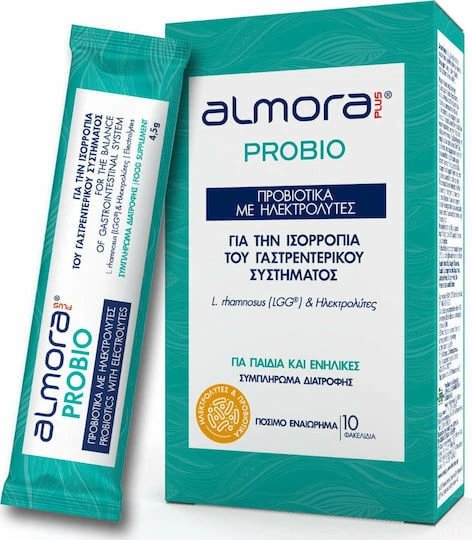 almora PLUS® Probio Probiotice cu Electroliți pentru Ameliorarea Simptomelor Diareei & Hidratarea Organismului 10 pliculețe