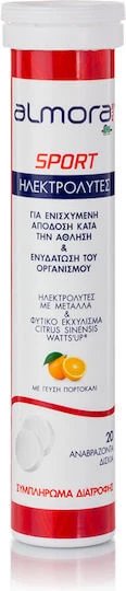 almora PLUS® SPORT Electroliți pentru Performanță Sporită în Sport și Hidratare Portocaliu 20 file de ef