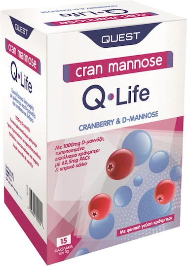 Quest Cran Mannose 15 x 3gr Merișor